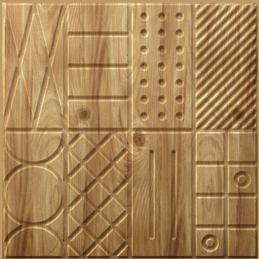 Beech Wood Self Adhesive Panels Square Design