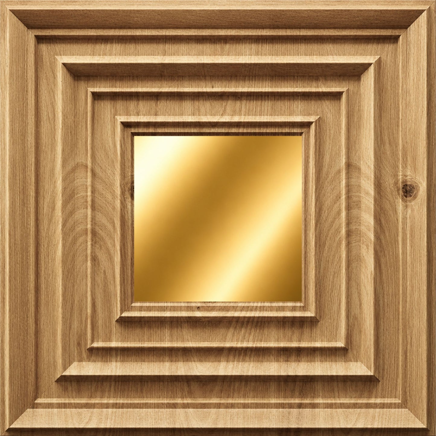 Beech Wood Gold Accent Design Acrylic 3D Wall Panel