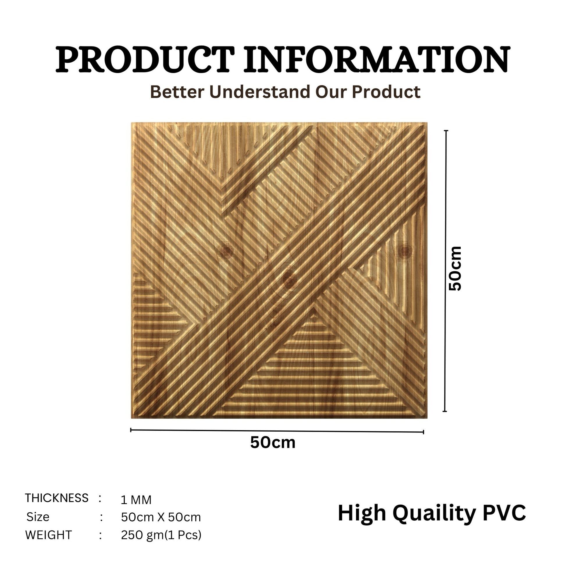 Beech Wood Self Adhesive Panels Line Abstract Design