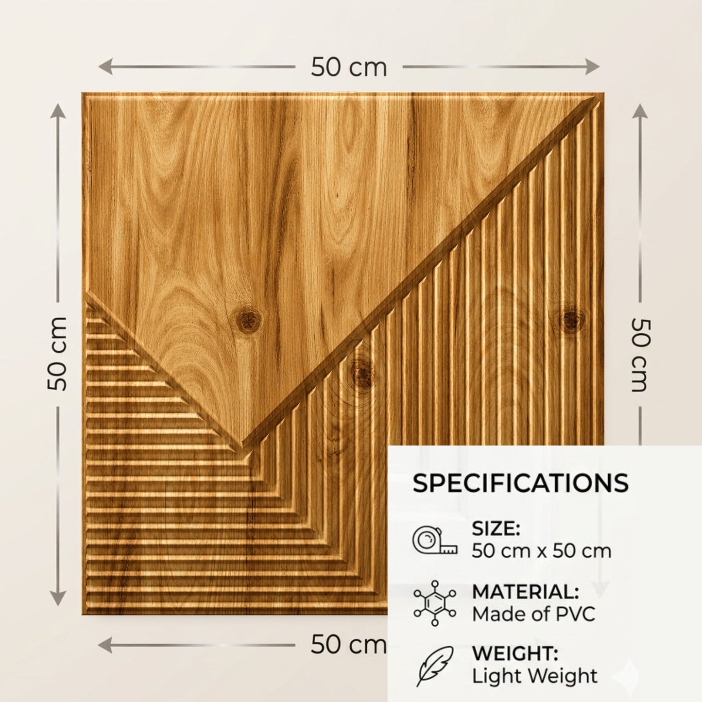 Beech Wood Plaina Design 3D Wall Panel-3