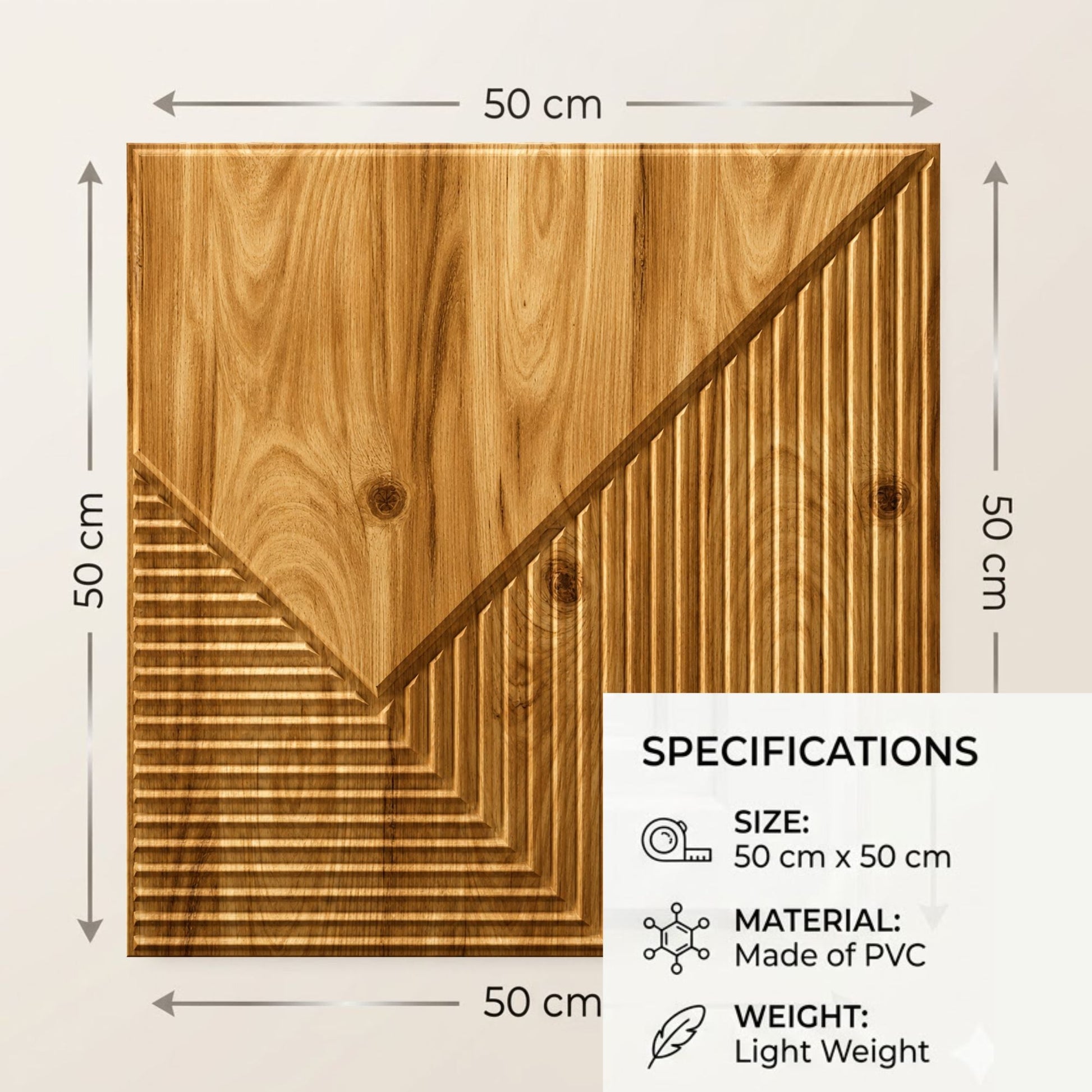 Beech Wood Plaina Design 3D Wall Panel-3
