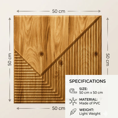 Beech Wood Plaina Design 3D Wall Panel-3