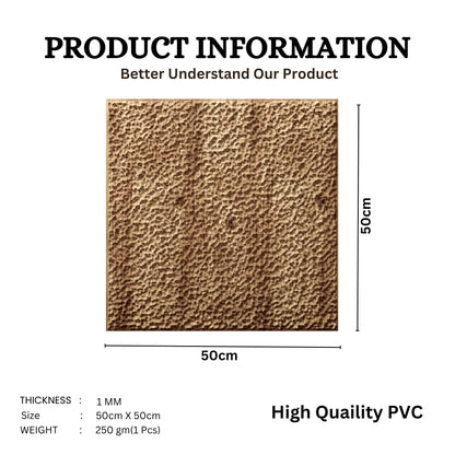 Beech Wood Self Adhesive PVC wall Panels Textured Design
