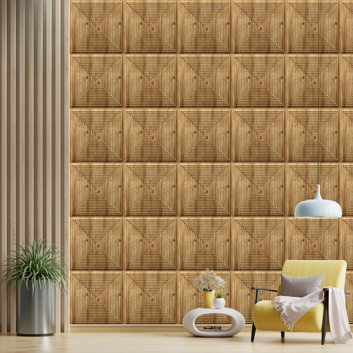 Beech Wood Self Adhesive Panels Square Design TP112