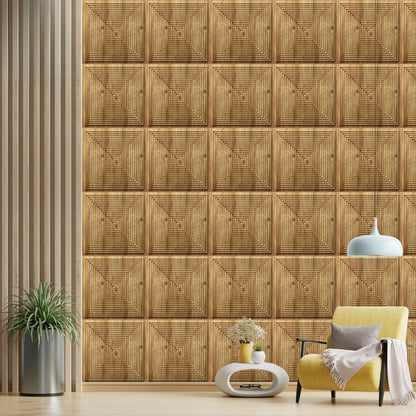 Beech Wood Self Adhesive Panels Square Design TP112