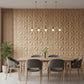 Beech Wood Crystal  Design 3D Wall Panel Front View-2