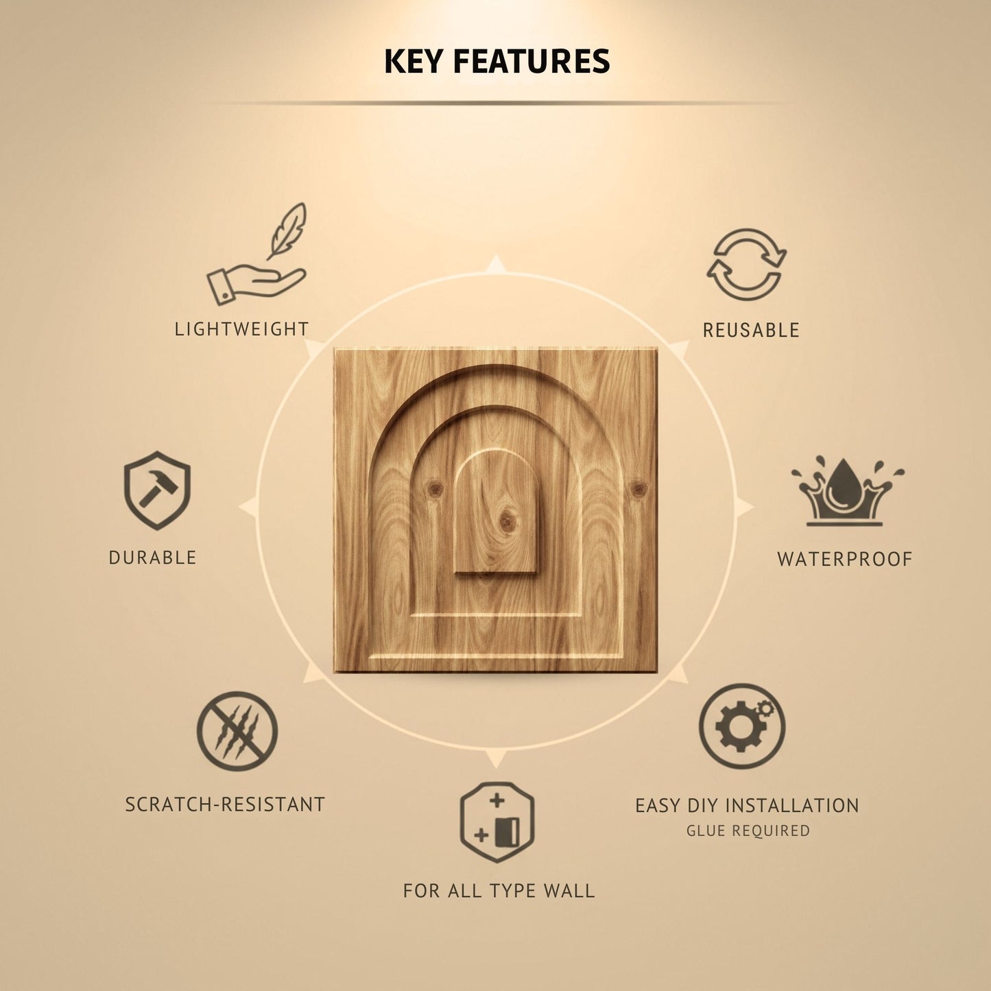 Beechwood Archi Design 3D Wall Panel-2