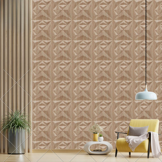 Beech wood Diamond Design 3D Wall Panel-2