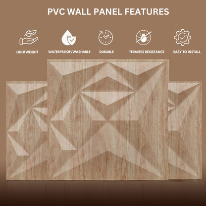 Beech wood Diamond Design 3D Wall Panel-4