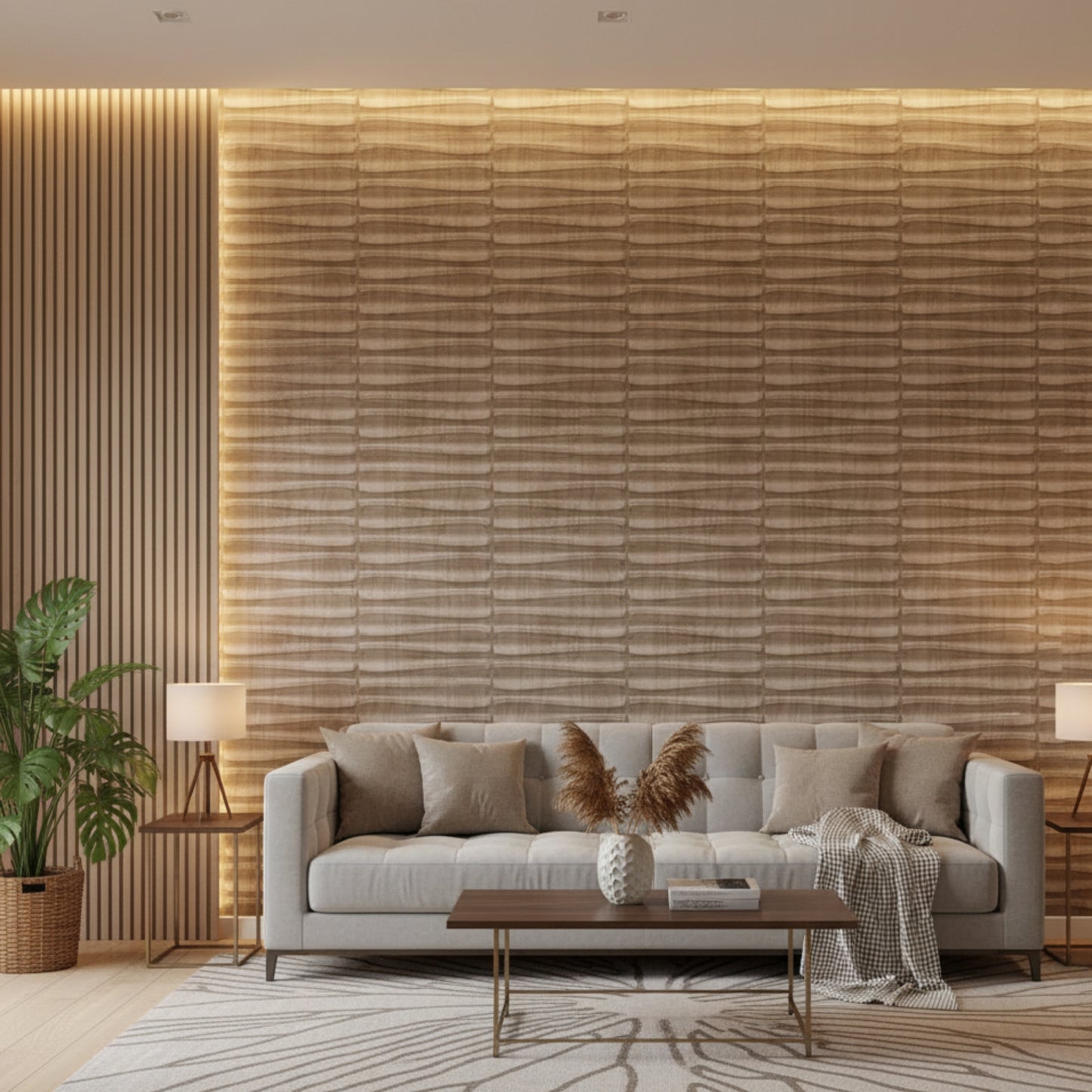 Beech Wood 3D Wall Panels Dune Design