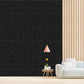 Black Self Adhesive 3D Panels Brick Design