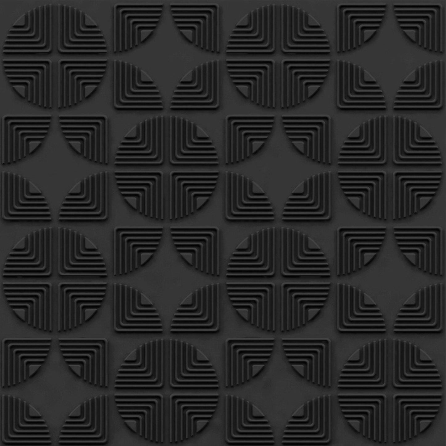 Black Self Adhesive Panels Quarter Circle Design
