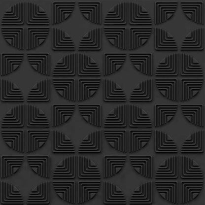 Black Self Adhesive Panels Quarter Circle Design
