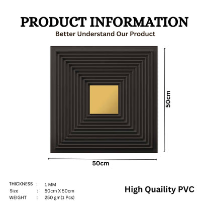 Black - Gold Self Adhesive Panels Line Design