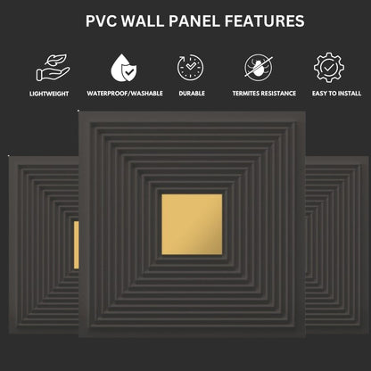 Black - Gold Self Adhesive Panels Line Design