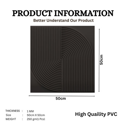 Black Self Adhesive Panels Circle Design