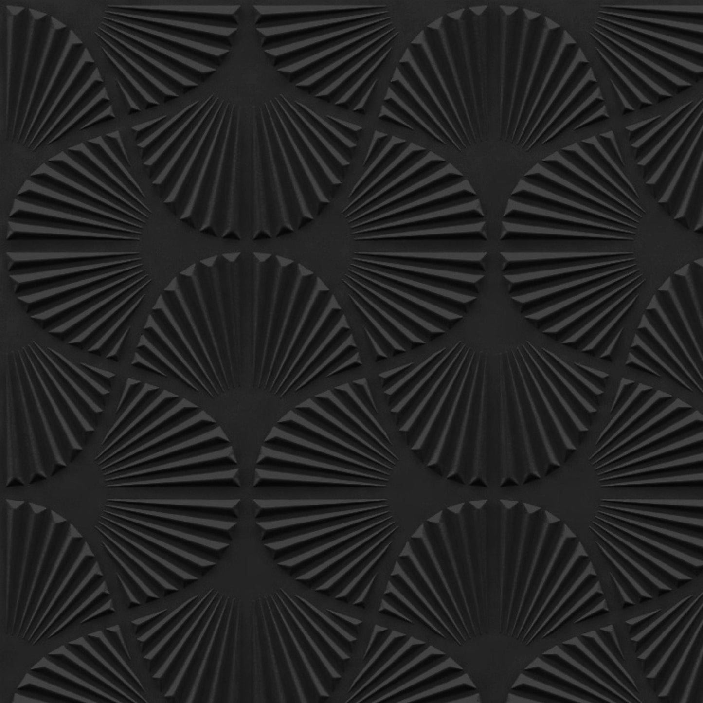 Matt Black Self Adhesive Panels Hand Fan Design