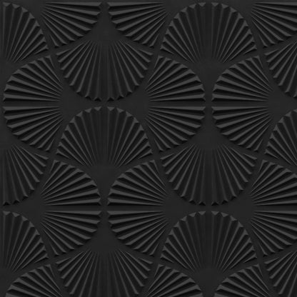 Matt Black Self Adhesive Panels Hand Fan Design