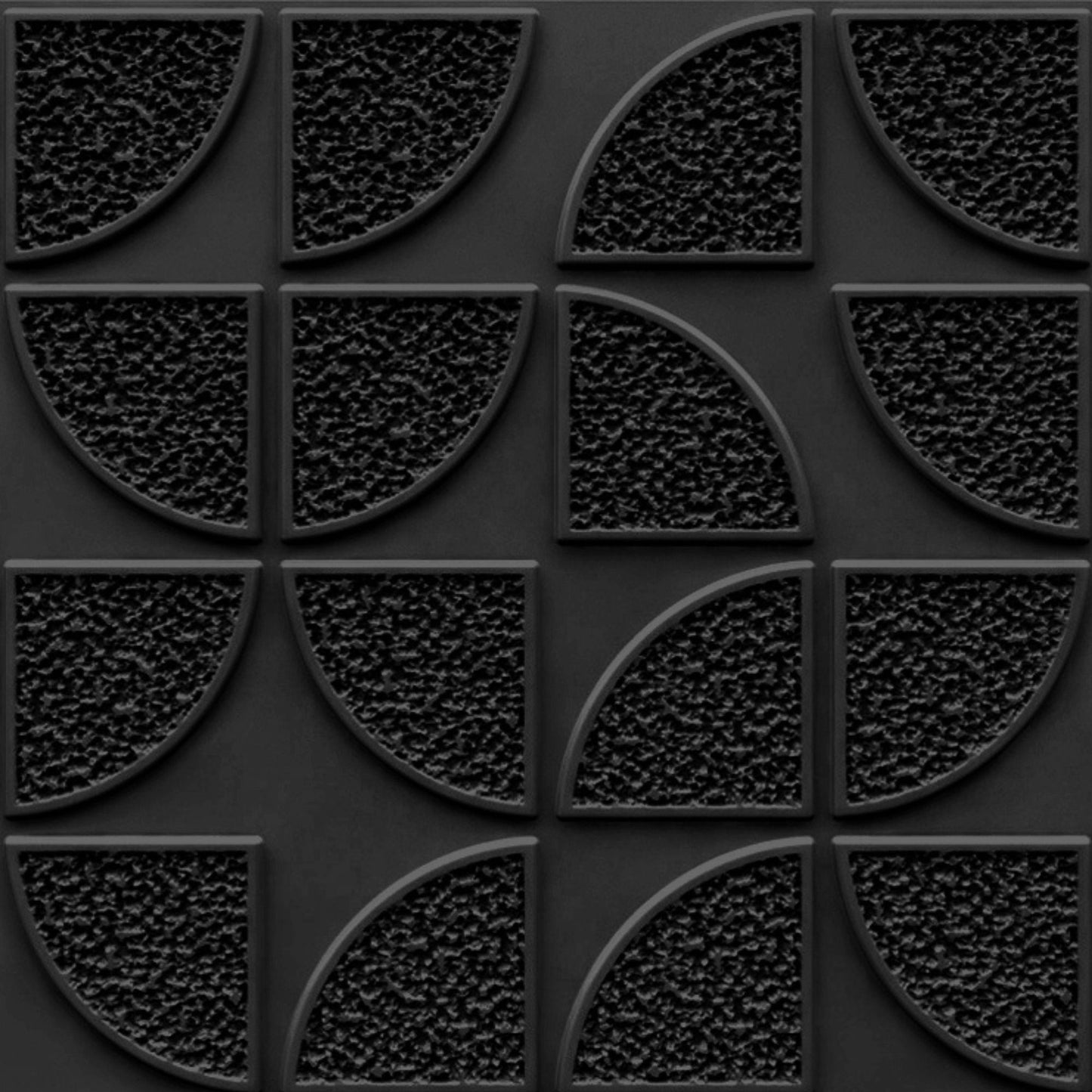3D Self Adhesive Wall Panel Quarter Circle Design- 50x50cm