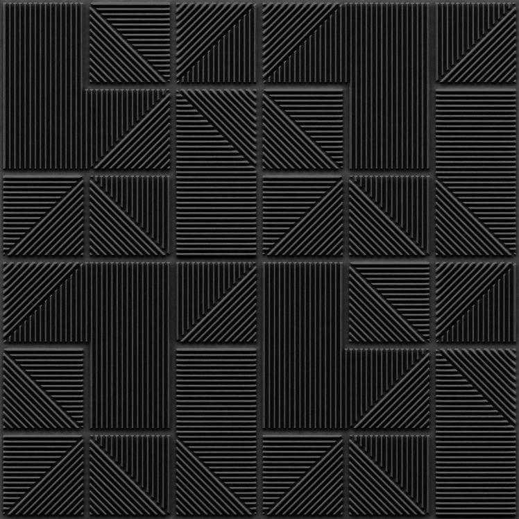 Black Self Adhesive Panels Stripe Design