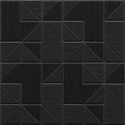 Black Self Adhesive Panels Stripe Design