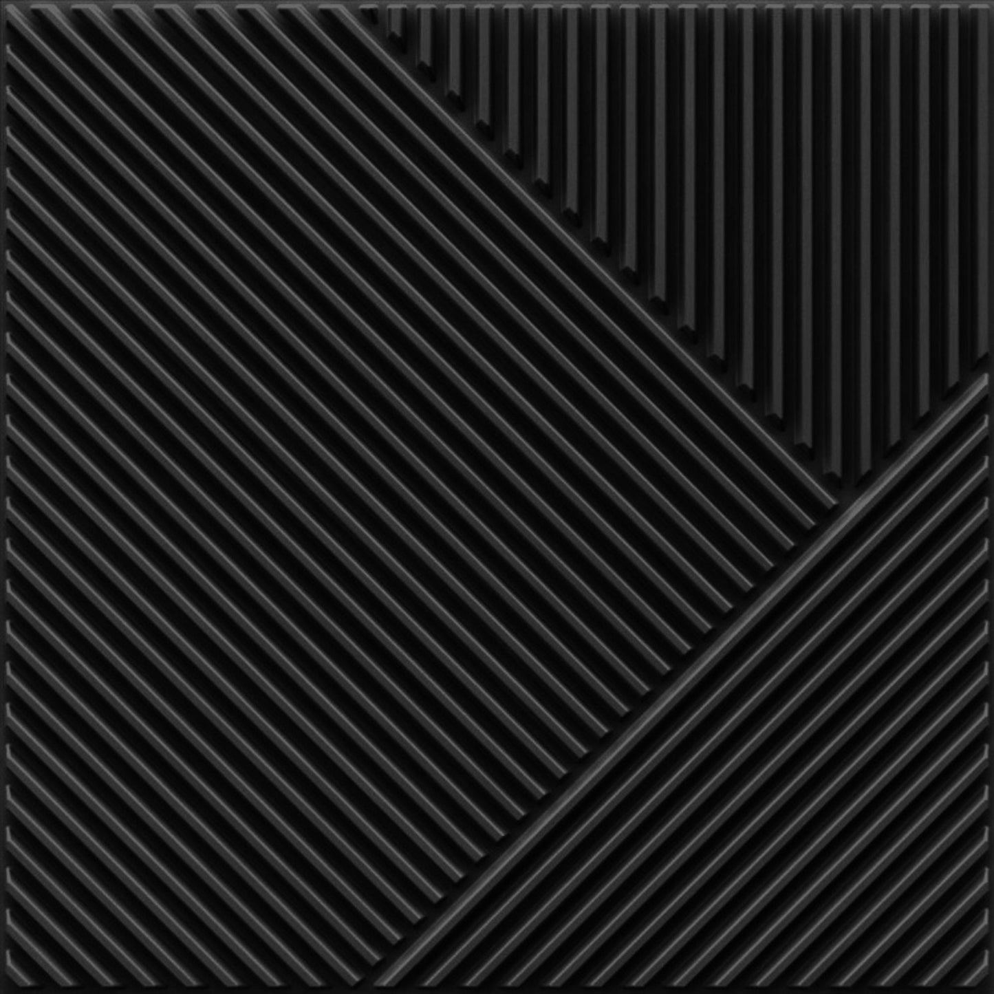 Classic Black Self Adhesive Panels Stripe Design