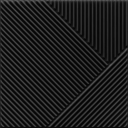 Classic Black Self Adhesive Panels Stripe Design