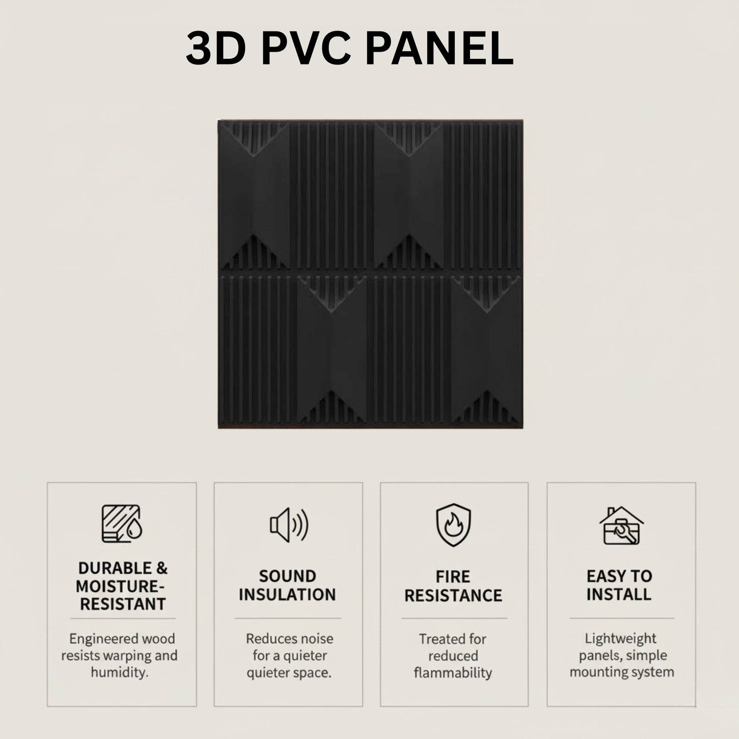 Black 3D Wall Panels Artisan Design