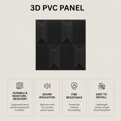 Black 3D Wall Panels Artisan Design