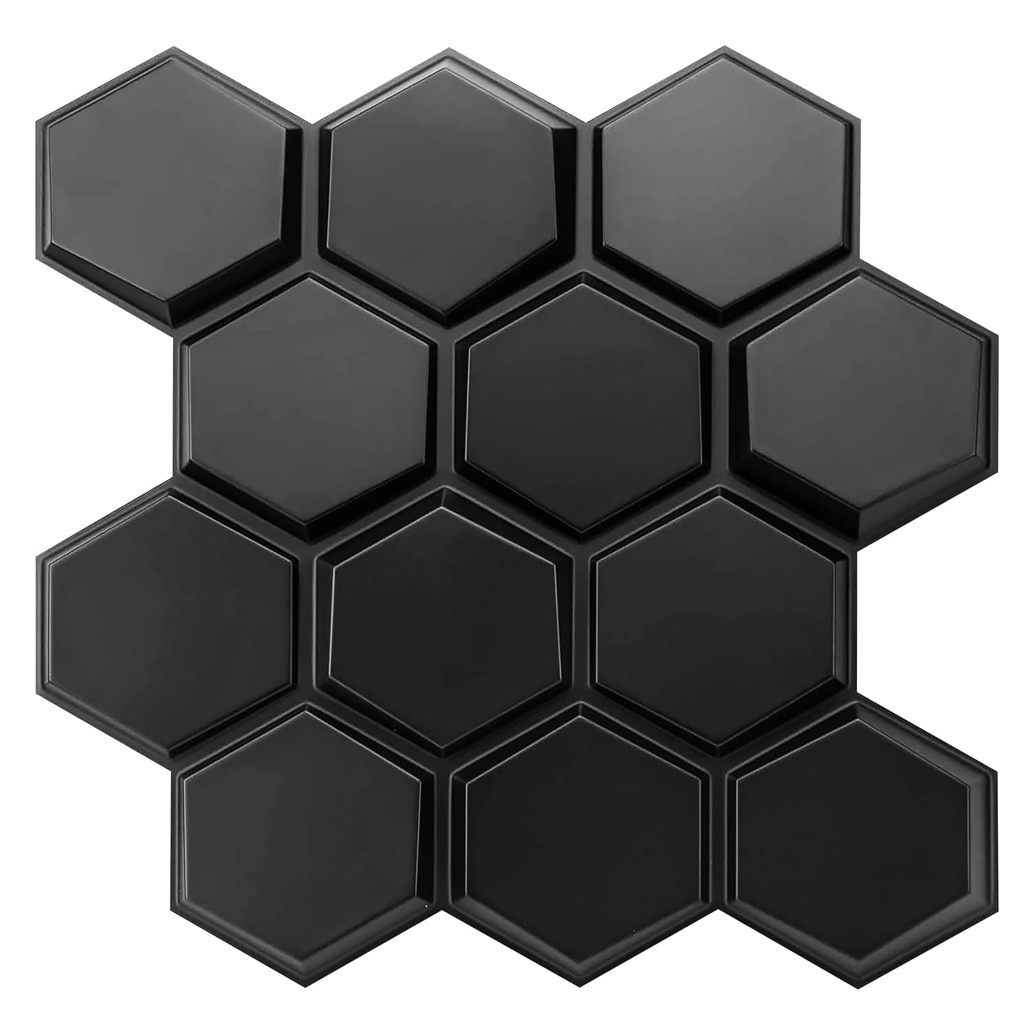 Black 3D Wall Panels Hexagon Design-td038