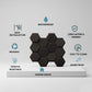 Black 3D Wall Panels Hexagon Design-td038
