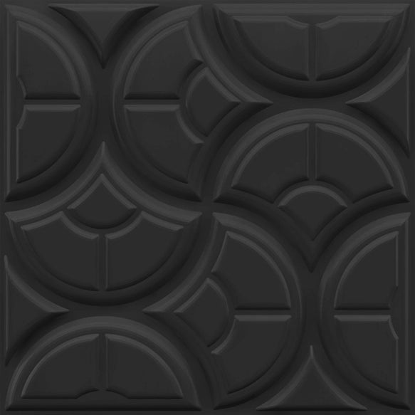 Black 3D Wall Panels Luna Design