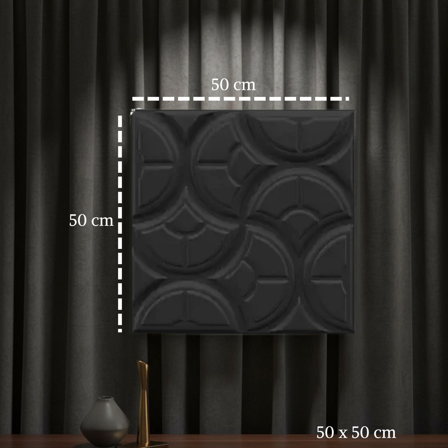 Black 3D Wall Panels Luna Design