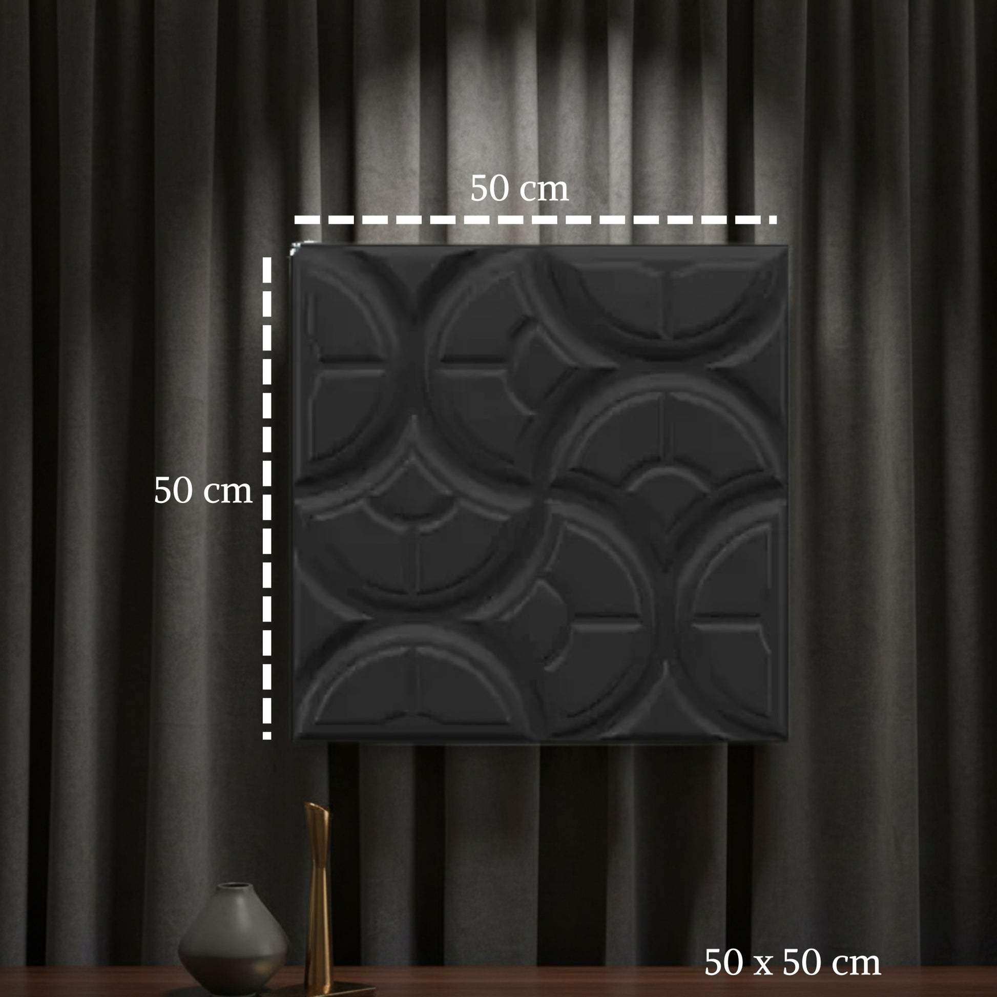 Black 3D Wall Panels Luna Design