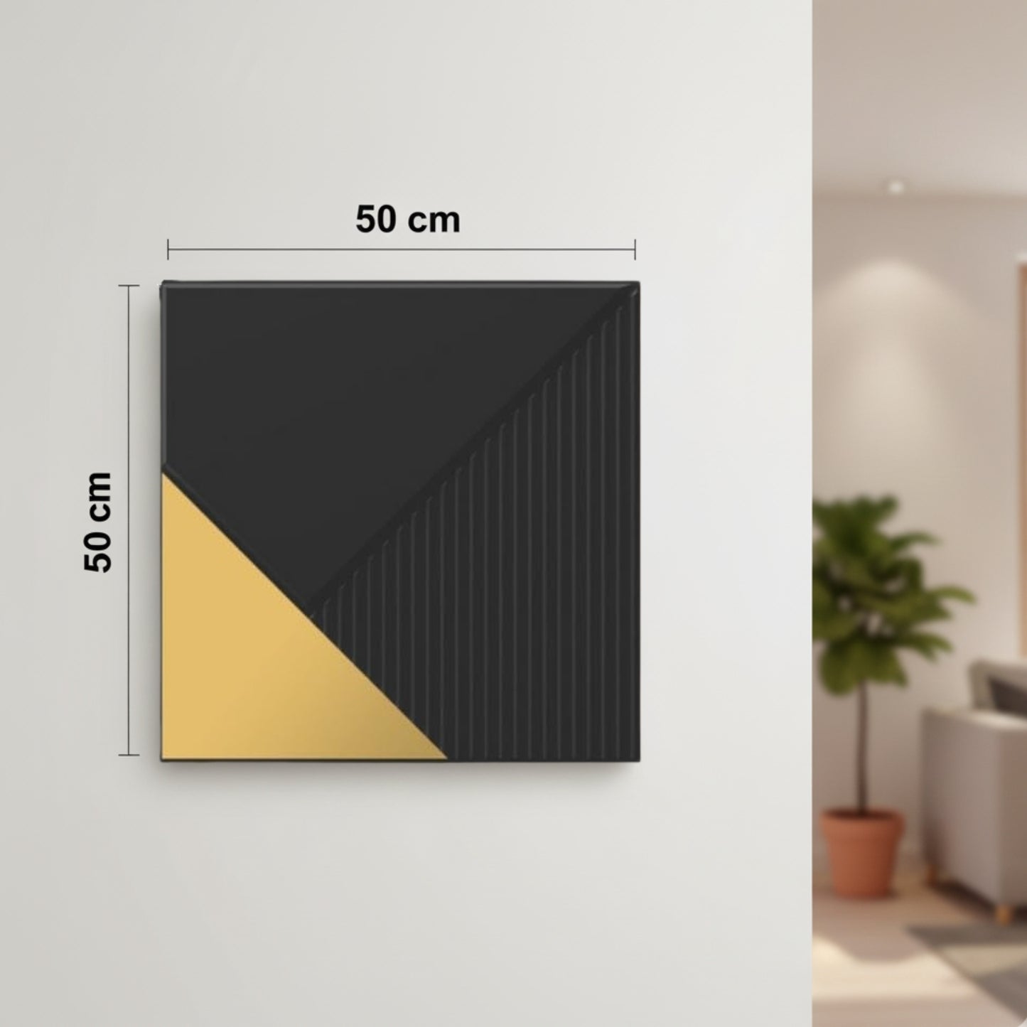 3D Wall Panels for Home Decor PVC Plaina Design 50X50 cm