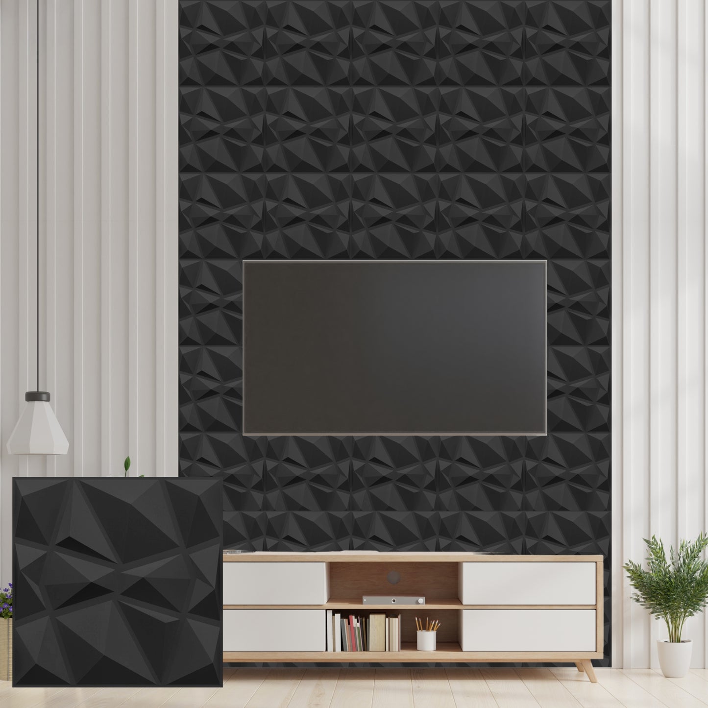 3D Wall Panels - PVC Stone Design 50X50 cm