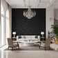 Black 3D Wall Panels Swirl Design front