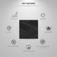 Black 3D Wall Panels Swirl Design front