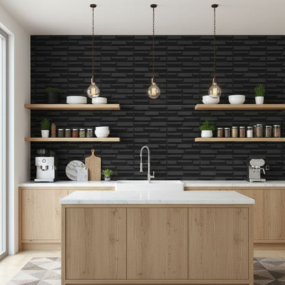 Black 3D Wall Panels Vault Design