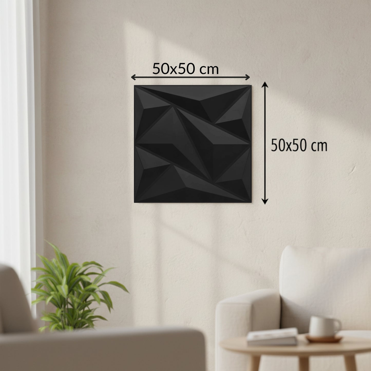 Black 3D Wall Panels Alps Design