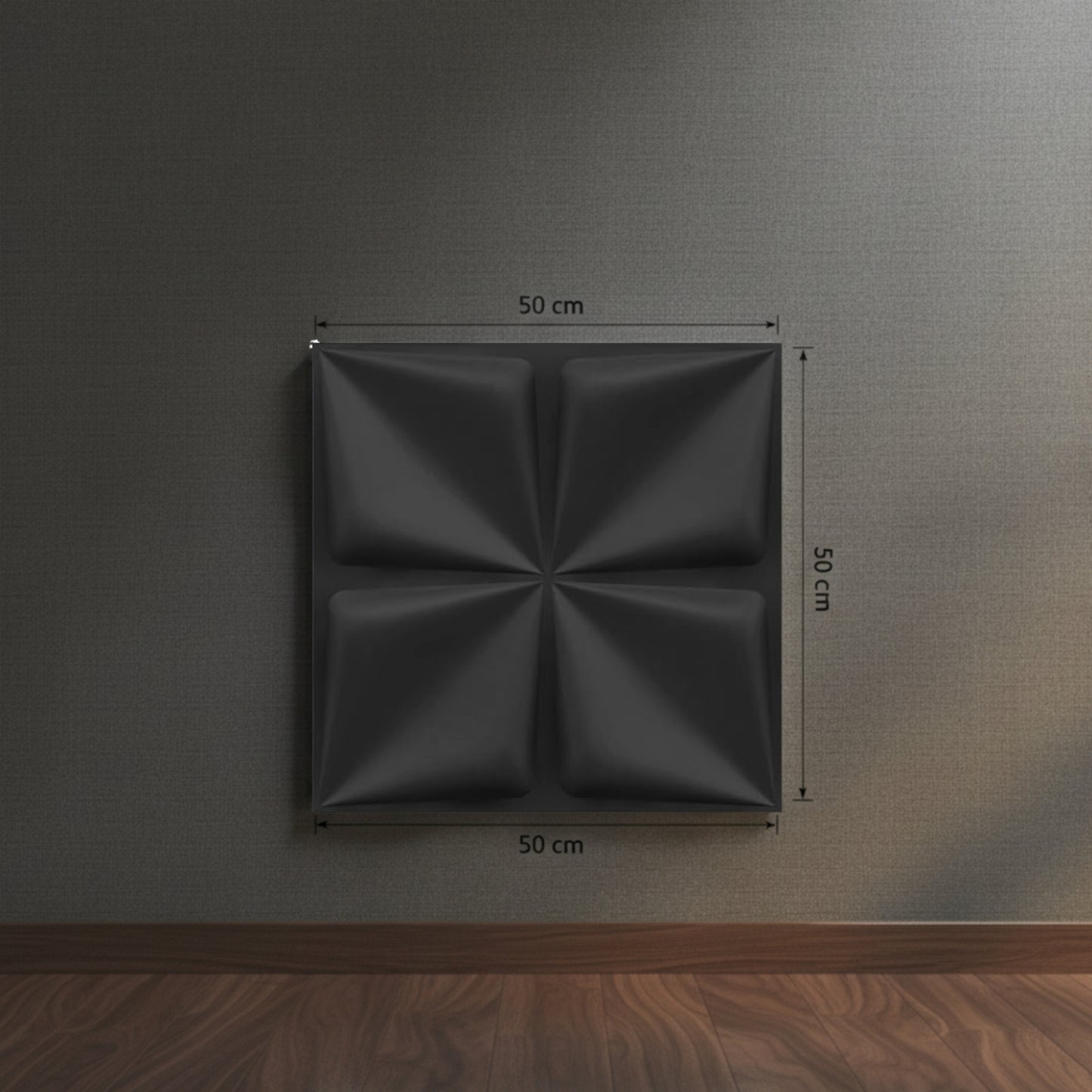 Black 3D Wall Panels Bloom Design