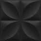 Black Butterfly Design 3D Wall Panel Front View