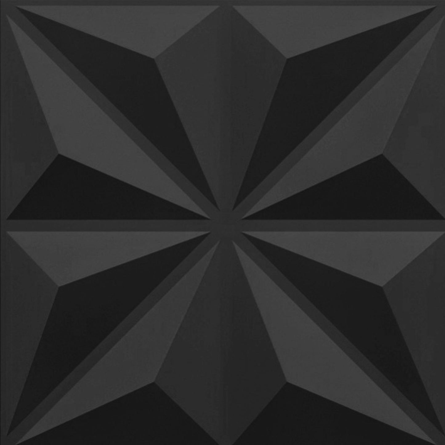Black Crystal Design 3D Wall Panel Front View-1