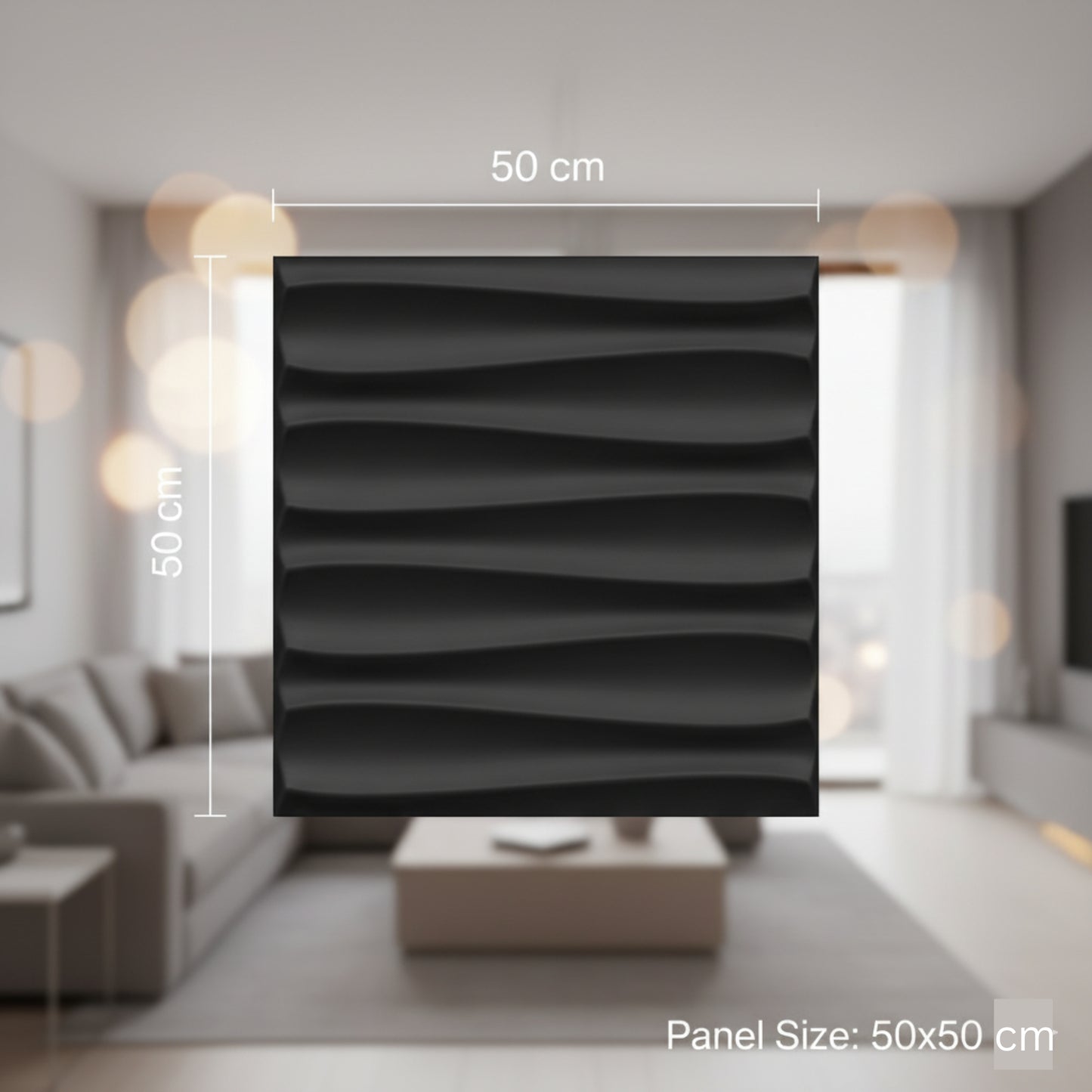 Black 3D Wall Panels Dune Design