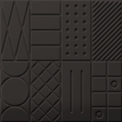 Black Self Adhesive Panels Square Design