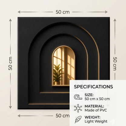 Black Gold Archi Design Acrylic 3D Wall Panel-2