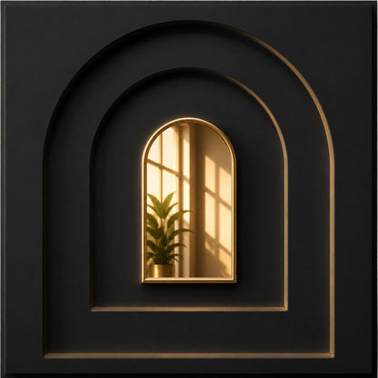 Black Gold Archi Design Acrylic 3D Wall Panel