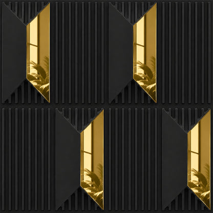 Black Gold Artisan Design Acrylic 3D Wall Panel
