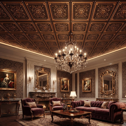 Black Gold Rajwada Design 3D ceiling Panel-1