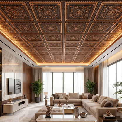 Black Gold Rajwada Design 3D ceiling Panel-2